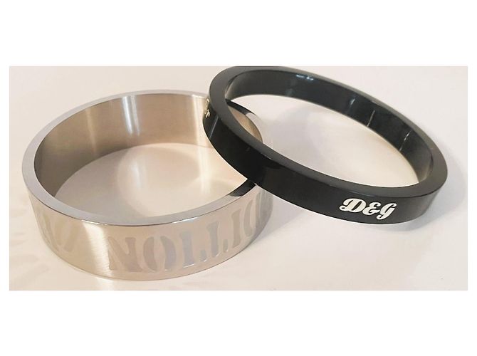 Dolce & Gabbana Collezione Words Set di Bangle Limited Edition Nero Argento - vista 9