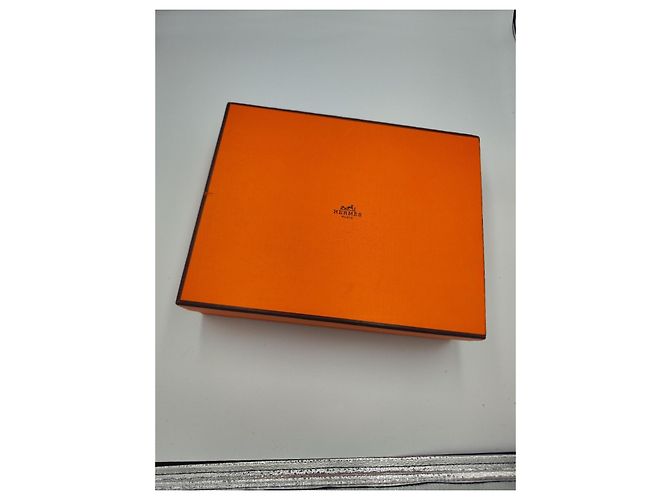 Oran orangefarbene Ledersandalen Hermès * Größe 38 * - Ansicht 10
