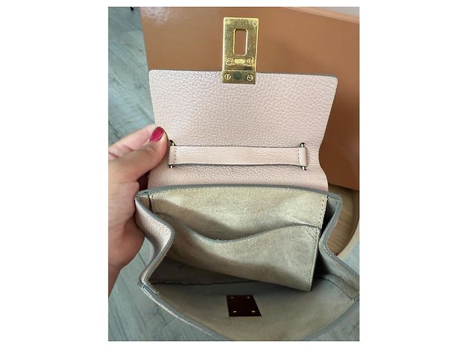 Chloé Borsa a tracolla Drew in pelle rosa cipria - vista 12