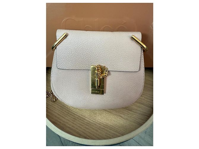 Chloé Borsa a tracolla Drew in pelle rosa cipria - vista 3