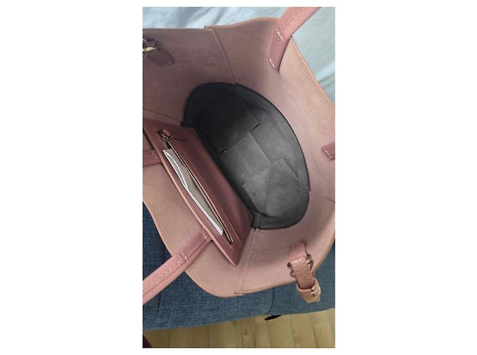 Cabas Céline Celine Bolsa Tote Vertical Rosa e Cinza - vista 12
