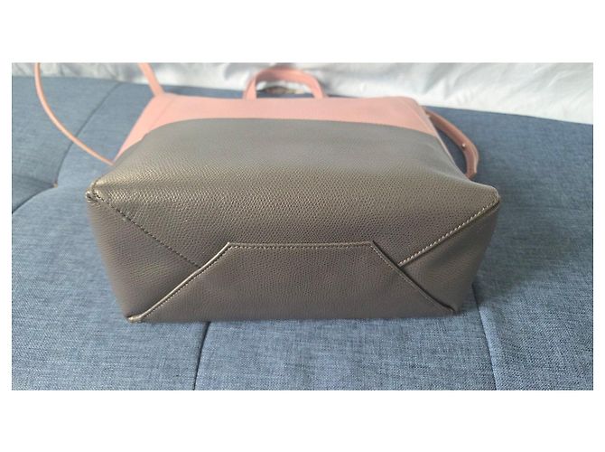 Cabas Céline Celine Bolsa Tote Vertical Rosa e Cinza - vista 13