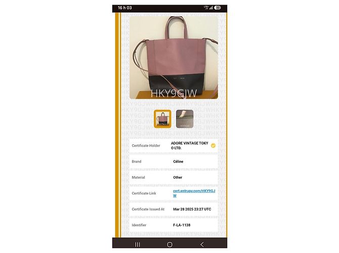 Cabas Céline Celine Bolsa Tote Vertical Rosa e Cinza - vista 4