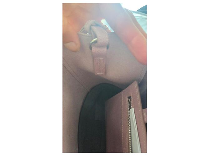 Cabas Céline Celine Bolsa Tote Vertical Rosa e Cinza - vista 5