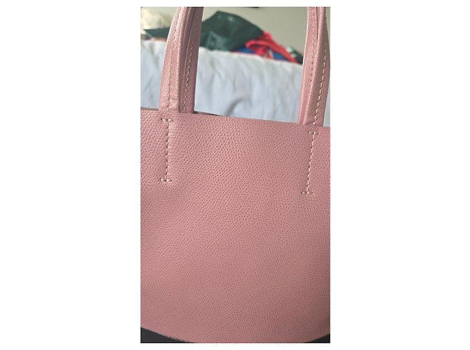 Cabas Céline Celine Bolsa Tote Vertical Rosa e Cinza - vista 8