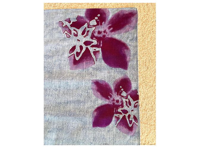 Carré Kenzo Jungle in cotone stampa floreale Blu Porpora - vista 8