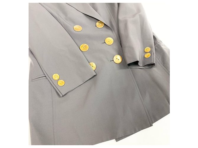 Christian Dior Double-Breasted Grey Wool Blazer - view 3