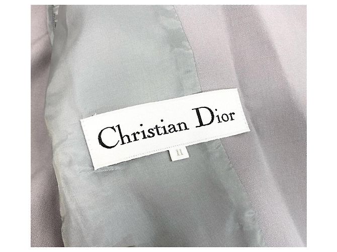 Christian Dior Double-Breasted Grey Wool Blazer - view 6