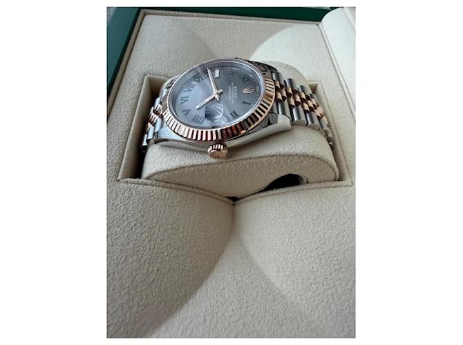Rolex Datejust II 41mm Wimbledon Oro Everose e Acciaio D'oro Grigio Verde scuro - vista 2