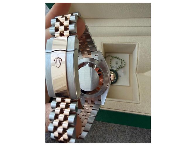 Rolex Datejust II 41mm Wimbledon Oro Everose e Acciaio D'oro Grigio Verde scuro - vista 4