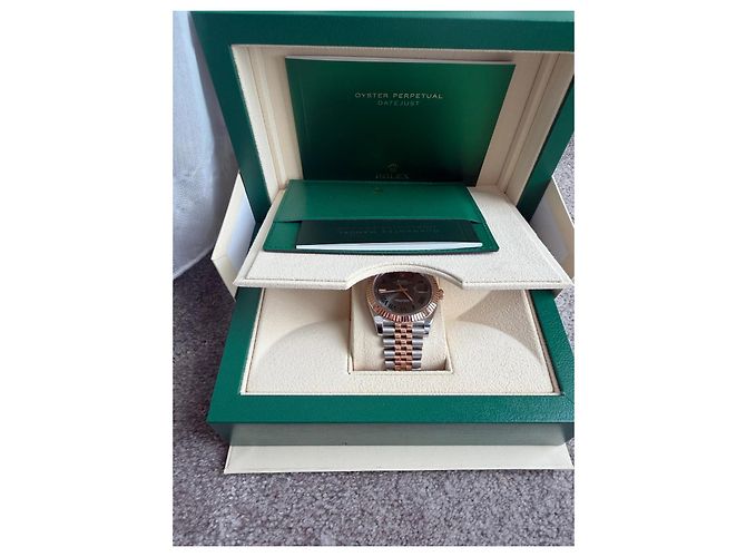 Rolex Datejust II 41mm Wimbledon Oro Everose e Acciaio D'oro Grigio Verde scuro - vista 8