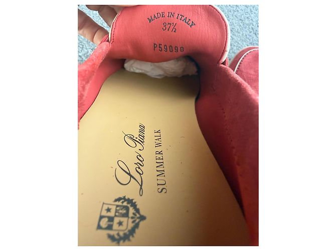Loro Piana Mocassini Summer Walk Rossi Rosso - vista 3
