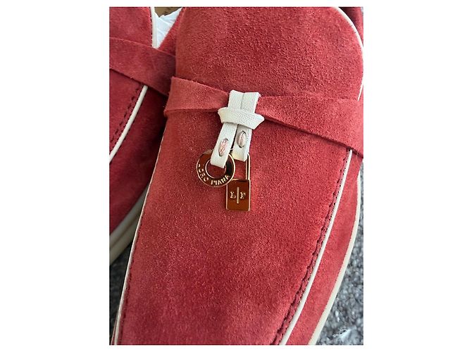 Loro Piana Mocassini Summer Walk Rossi Rosso - vista 4