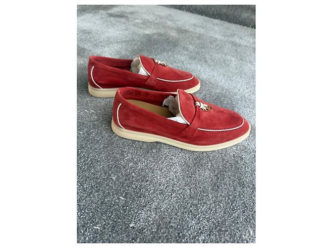 Loro Piana Mocassini Summer Walk Rossi Rosso - vista 5