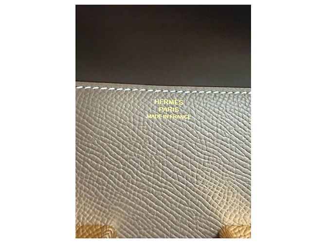 Borsa Hermès Constance Elan in pelle Epsom Etoupe Marrone Grigio - vista 6