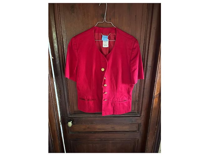 Tailleur de marca Céline de manga curta num vermelho vibrante! - vista 2