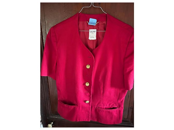 Tailleur de marca Céline de manga curta num vermelho vibrante! - vista 3