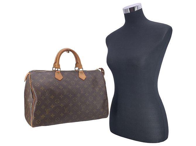 Louis Vuitton Bolsa Duffle Speedy 35 em Canvas Monogram Vintage M41524 Marrom - vista 2