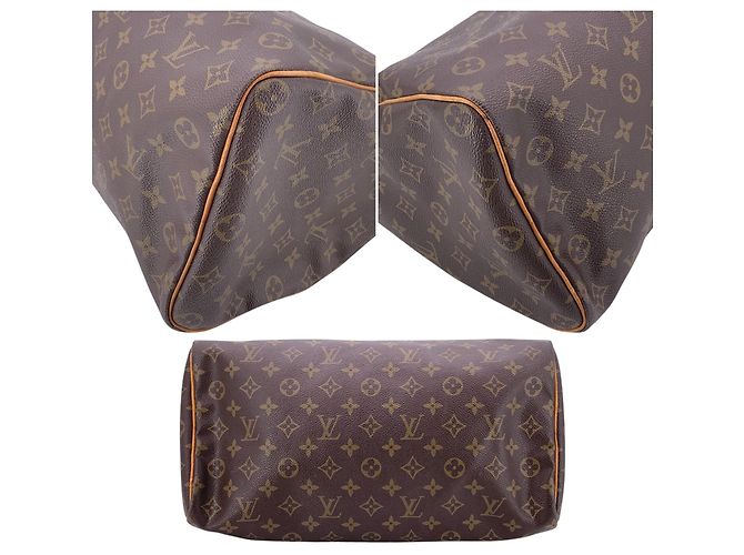 Louis Vuitton Bolsa Duffle Speedy 35 em Canvas Monogram Vintage M41524 Marrom - vista 4