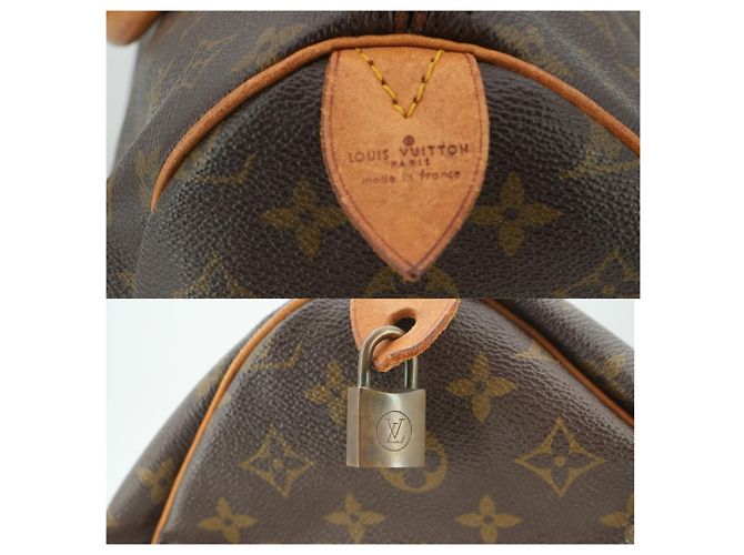 Louis Vuitton Bolsa Duffle Speedy 35 em Canvas Monogram Vintage M41524 Marrom - vista 6