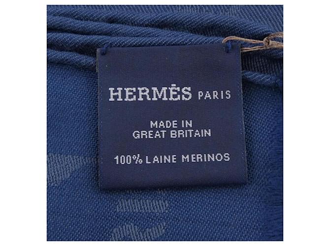 Stola Hermès 393836T Blu Blu navy - vista 3