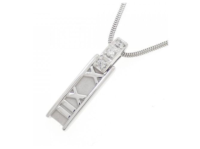 Tiffany & Co Collana Tiffany Atlas 750 White Gold Diamond - vista 3