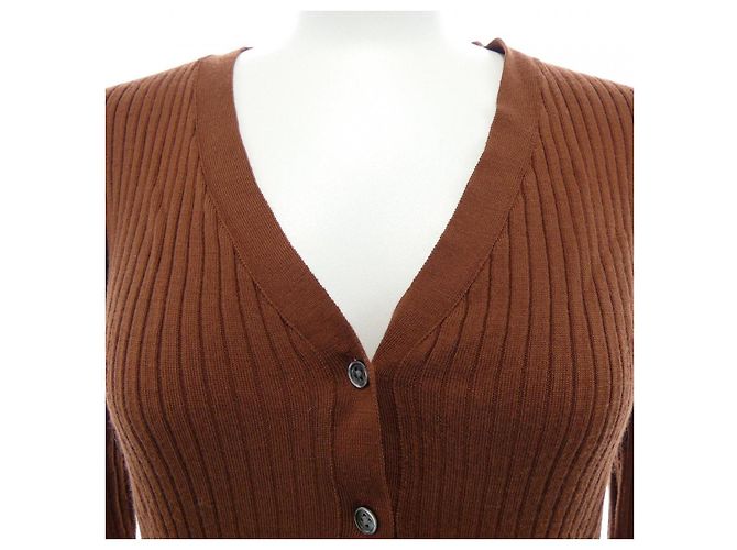 Autre Marque Cardigan Figaro Marrone - vista 5