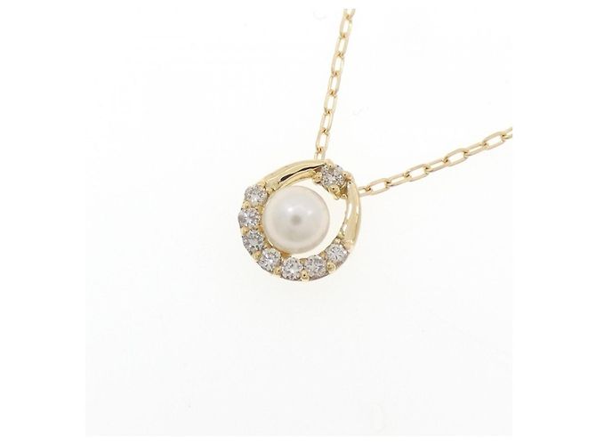 Autre Marque Collana con perle Akoya e diamanti Au750 D'oro - vista 3