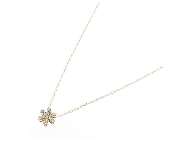 Autre Marque Collana Snowflake in Diamanti Au750 D'oro - vista 2