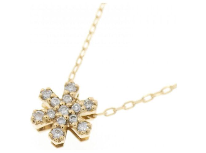 Autre Marque Collana Snowflake in Diamanti Au750 D'oro - vista 3