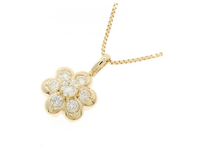 Autre Marque Collana a Fiore con Diamanti in Au750 D'oro - vista 3