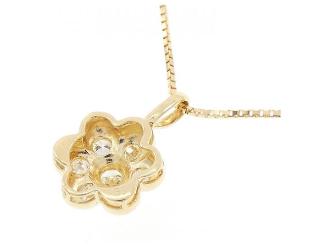 Autre Marque Collana a Fiore con Diamanti in Au750 D'oro - vista 4
