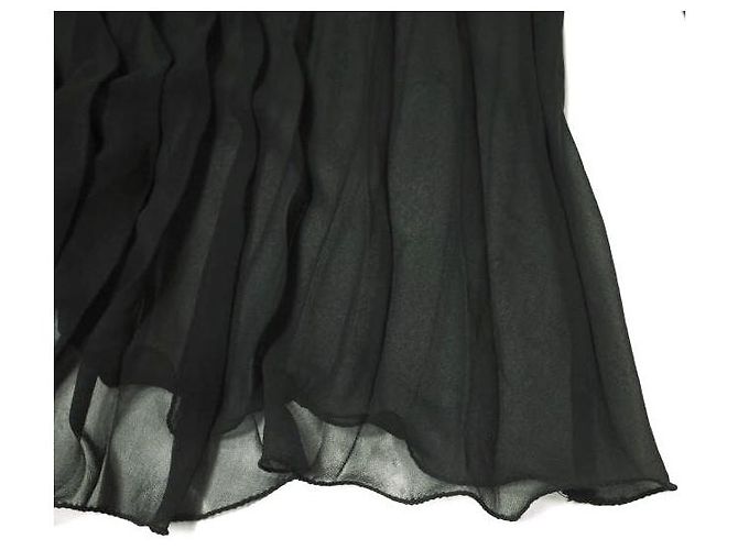 Polo Ralph Lauren Plissee-Georgette-Kleid aus Polyester Schwarz - Ansicht 8