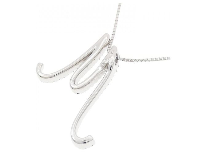 Autre Marque Au750 Diamanten Initial M Halskette Silber - Ansicht 4