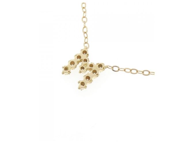 Autre Marque AHKAH Au750 Diamond Initial Halskette Golden - Ansicht 4