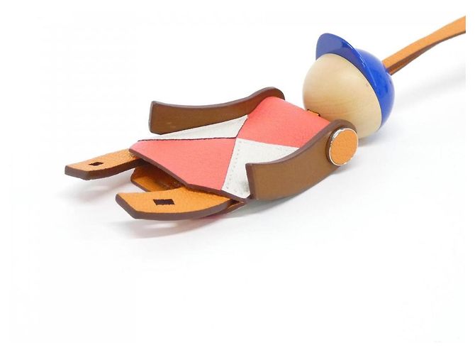 Hermès Hermes Jockey Equestrian Charm Rosso Arancione - vista 4