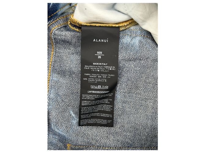 Jeans Alanui Tie-dye in cotone blu - vista 4