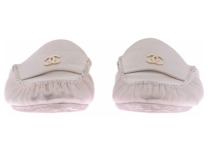 Chanel Offene Loafer creme Beige - Ansicht 3