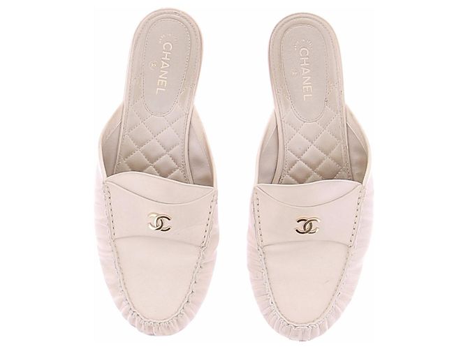 Chanel Offene Loafer creme Beige - Ansicht 4