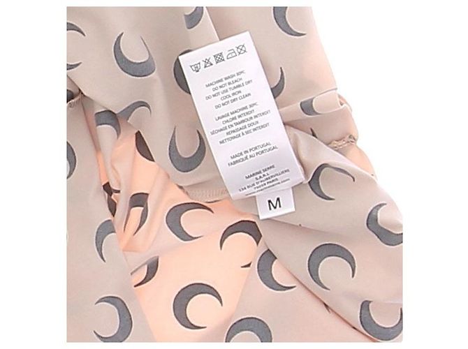 Marine Serre Top beige con lunas negras - vista 5