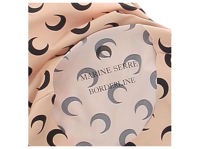Marine Serre Top beige con lunas negras - vista 7