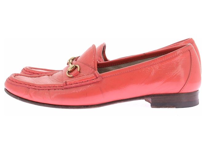 Mocasines Gucci de piel coral 37 Rosa - vista 2