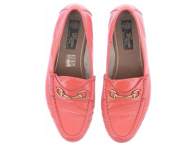 Mocasines Gucci de piel coral 37 Rosa - vista 4