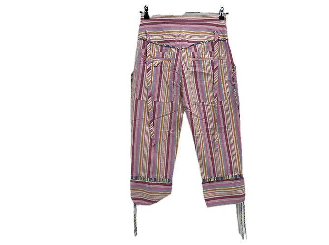 Pantalones Capri a rayas rosa Isabel Marant de algodón - vista 2