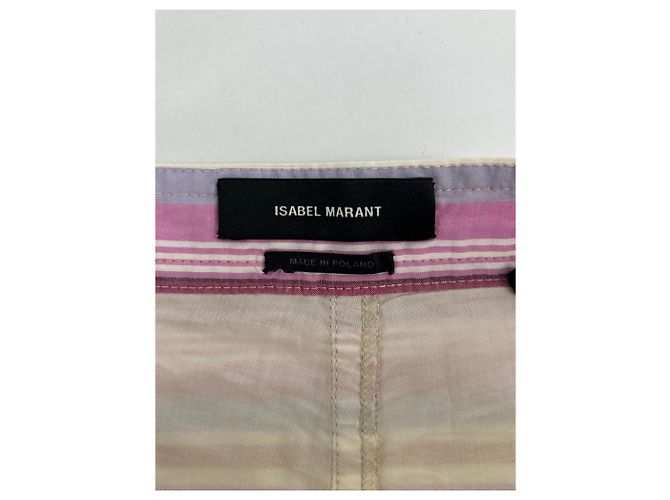 Pantalones Capri a rayas rosa Isabel Marant de algodón - vista 3