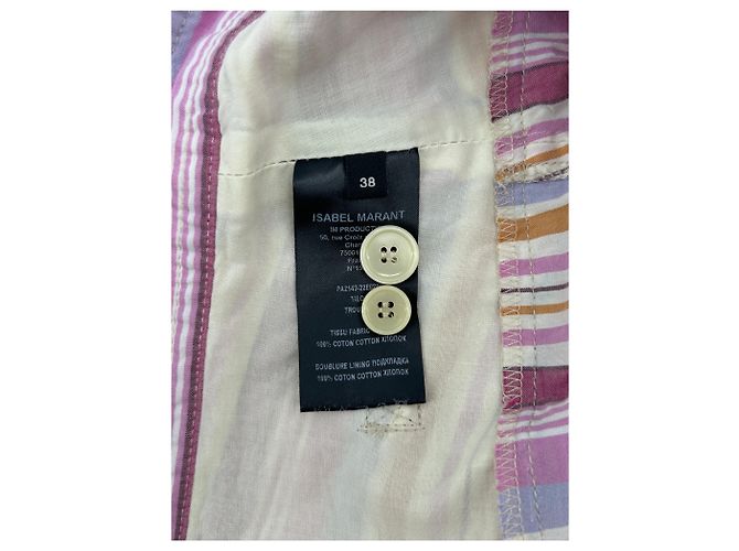 Pantalones Capri a rayas rosa Isabel Marant de algodón - vista 4
