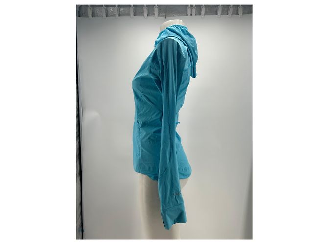 Autre Marque LULULEMON Turquoise Jacket Blue Polyester Size 4 - view 3