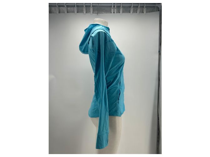 Autre Marque LULULEMON Turquoise Jacket Blue Polyester Size 4 - view 4