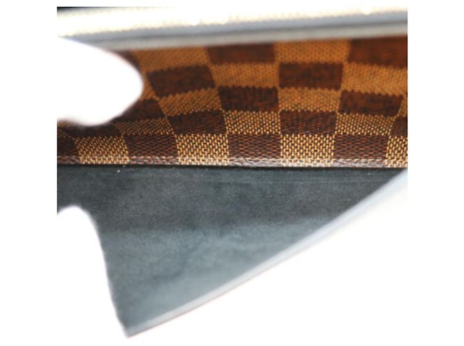 Borsa a Spalla Louis Vuitton Damier Portefeuille Vavin Marrone Nero - vista 11