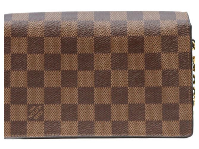 Borsa a Spalla Louis Vuitton Damier Portefeuille Vavin Marrone Nero - vista 3